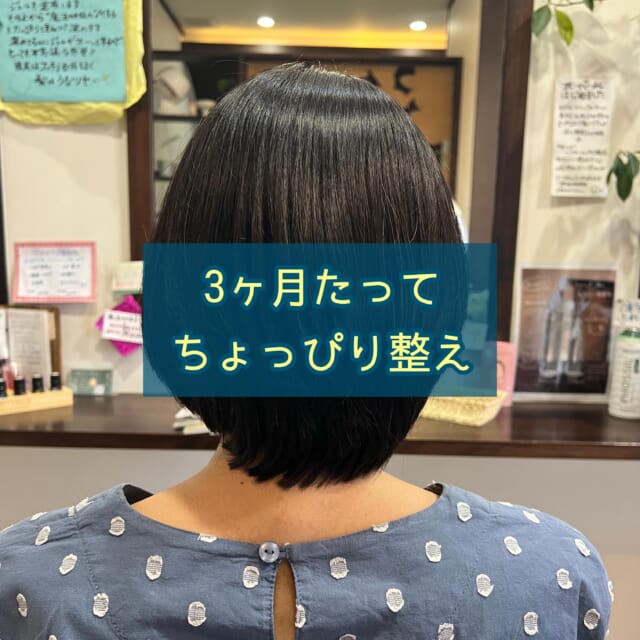 * 50代のお客様 髪質　柔らかい直毛 白髪　10% ⁡ ⁡ メニュー　 　　カット ⁡ ⁡ 今回は3ヶ月ぶりのカット（前回は他店） いつもはヘッドスパでご来店 初めてカット💇‍♀️させていただきました💗 ⁡ ⁡ 「長さと前からの感じは気に入ってるんだけど 　後ろが重たくなってきてて」 ⁡ ということで、 フロントサイドは今の感じを残して 後ろのボリュームの位置をしっかりあげさせて いただきました👍 ⁡ ⁡ 後ろ姿はあまり変わりませんが 横から見るとスッキリしたのが分かります💡 ⁡ ボリュームの位置が変わると、頭が小さく スタイル良く見えますね✨ ⁡ ⁡ ほぼ直毛で毛先は丸くなる、 ツヤがありとてもまとまりのいい髪です😊 ⁡ ⁡ ⁡ いつもご来店いただき ありがとうございます🥰 ⁡ ⁡ 　 ご相談DM🙆です　ご予約はお電話で🙇 営業日　火〜土　定休日　日　月　祝日　 📞 076-481-6039 9:30~17:30 お電話が繋がりやすい時間です 不定期で休むこともあります🙏 ⁡ ⁡ #富山市美容室 #婦中町美容室 #白髪染めダメージレスカラー #doTERRA #水素酸素吸入ハイディーナ ⁡